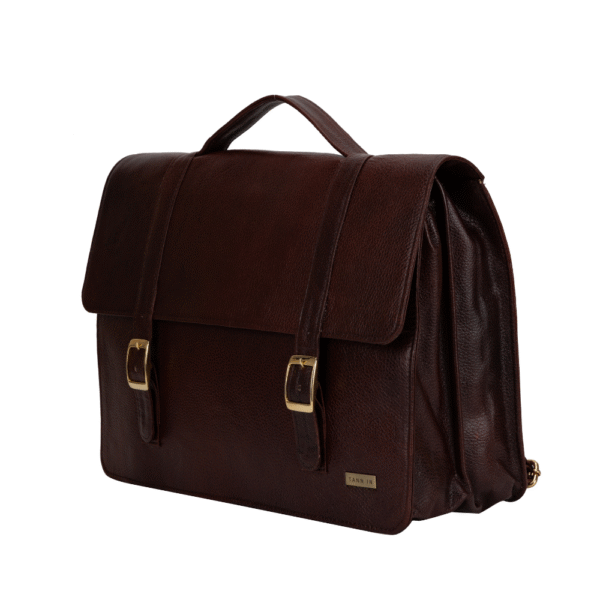 TANN IN Genuine Leather Handcrafted Women’s Laptop Bag – Elegant Red Shoulder & Messenger Bag for Office, Business & Travel (Fits 15.6 Inch Laptop)