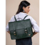 TANN IN Genuine Leather Handcrafted Women’s Laptop Bag – Elegant Red Shoulder & Messenger Bag for Office, Business & Travel (Fits 15.6 Inch Laptop)