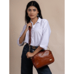TANN IN Textured Leather Handcrafted Brown Sling Bag for Women – Stylish Shoulder & Crossbody Purse
