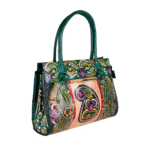 TANN IN Shantiniketan Pure Leather Ethnic Batik Printed Shoulder Bag for Women | Handcrafted Indian Design