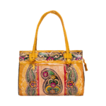 TANN IN Shantiniketan Pure Leather Ethnic Batik Printed Shoulder Bag for Women | Handcrafted Indian Design