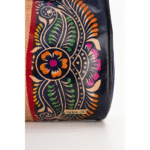 TANN IN Shantiniketan Pure Leather Ethnic Batik Printed Shoulder Bag for Women | Handcrafted Indian Design