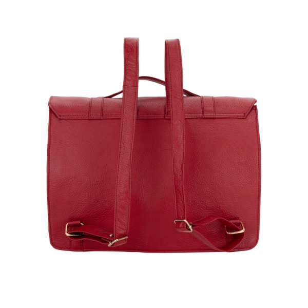 Genuine Leather Handcrafted Women’s Laptop Bag – Elegant Red Shoulder & Messenger Bag for Office, Business & Travel (Fits 15.6 Inch Laptop)