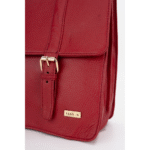 Genuine Leather Handcrafted Women’s Laptop Bag – Elegant Red Shoulder & Messenger Bag for Office, Business & Travel (Fits 15.6 Inch Laptop)