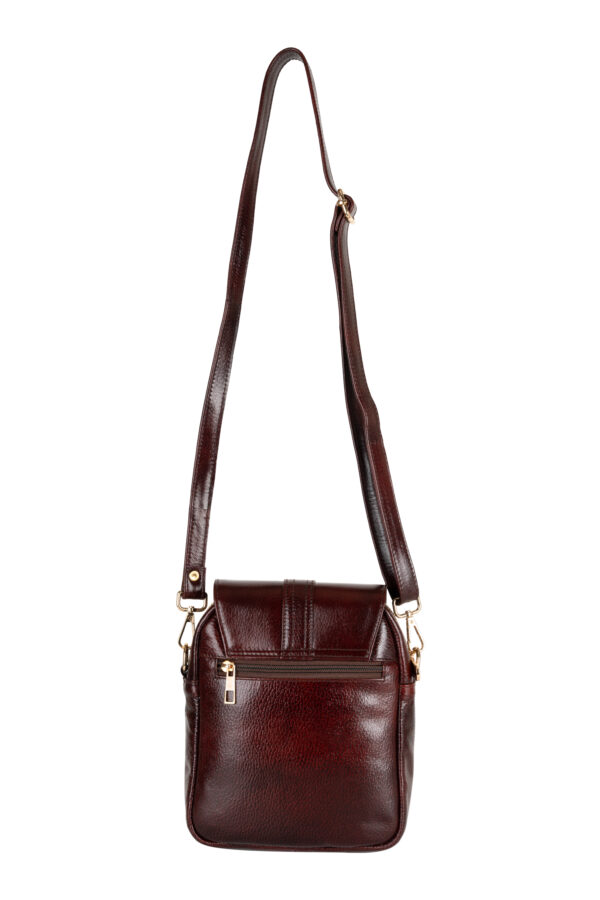 TANN IN Pure Leather Handcrafted Brown Messenger Sling Bag for Women