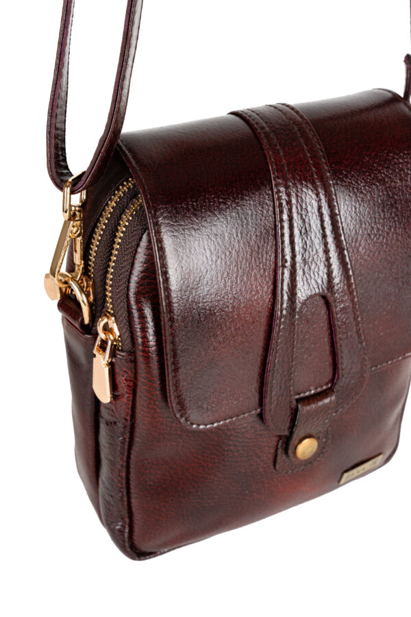 TANN IN Pure Leather Handcrafted Brown Messenger Sling Bag for Women