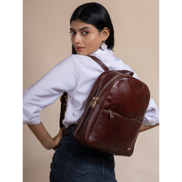 TANN IN Pure Leather Statement Backpack