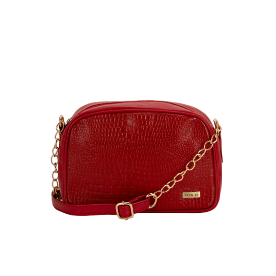 TANN IN Textured Leather Handcrafted Brown Sling Bag for Women – Stylish Shoulder & Crossbody Purse