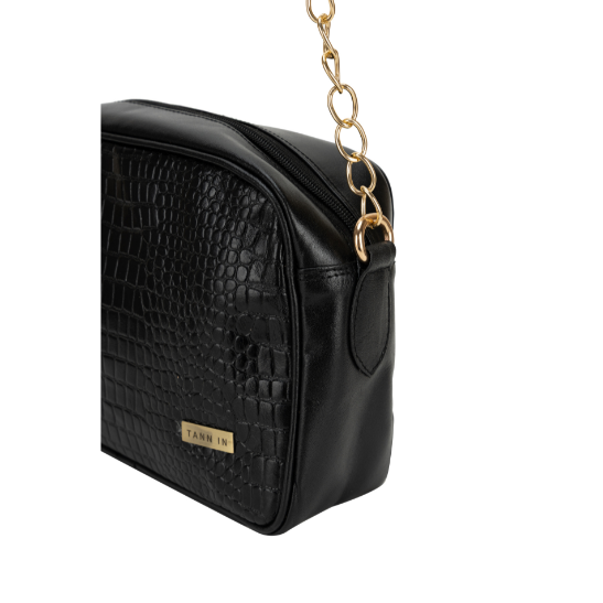 TANN IN Textured Leather Handcrafted Brown Sling Bag for Women – Stylish Shoulder & Crossbody Purse