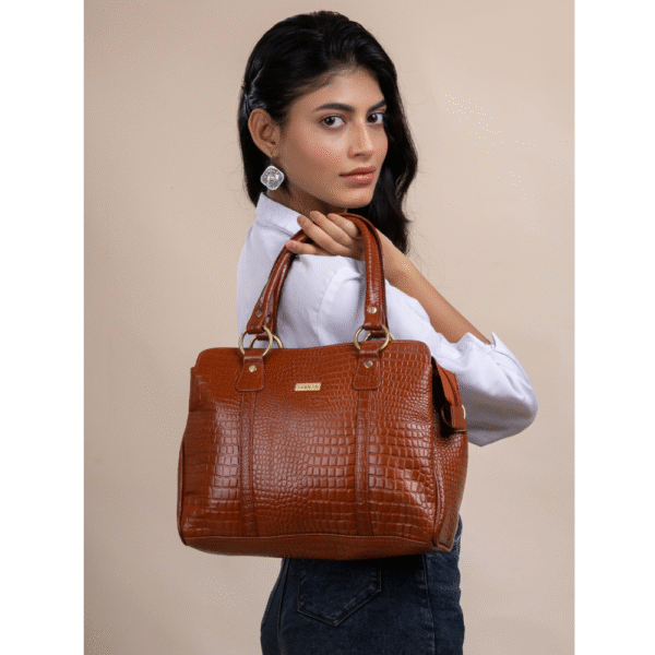 TANN IN Carry All Top Handle Shoulder Bag