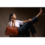 TANN IN Carry All Top Handle Shoulder Bag