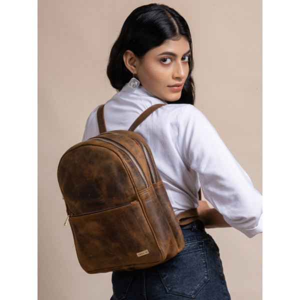 TANN IN Pure Leather Statement Backpack