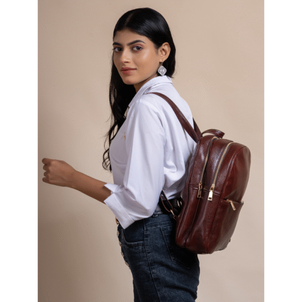 TANN IN Pure Leather Statement Backpack
